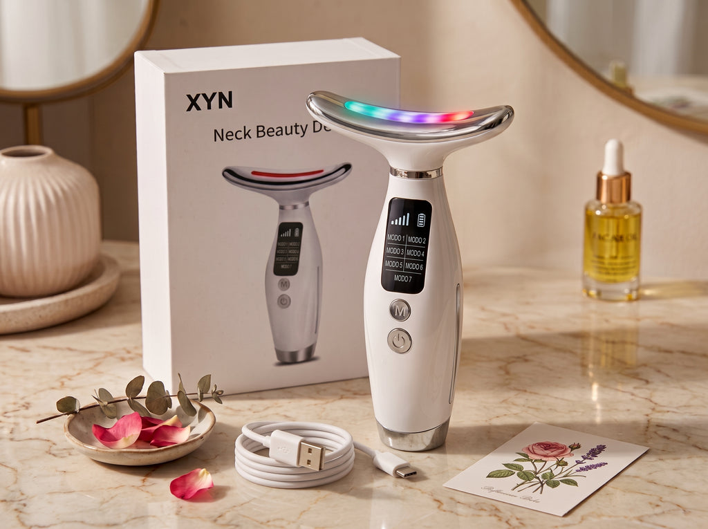 Massageador Facial LED Lift - Fototerapia e Lifting Facial