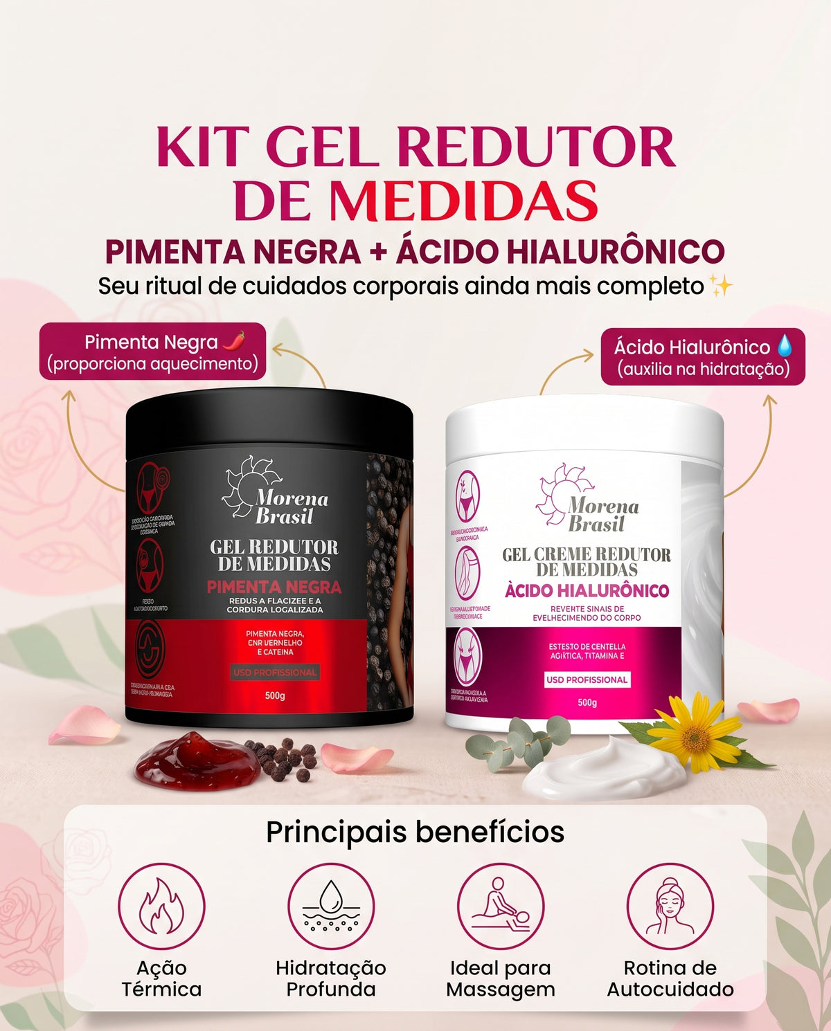 Kit Gel Redutor de Medidas