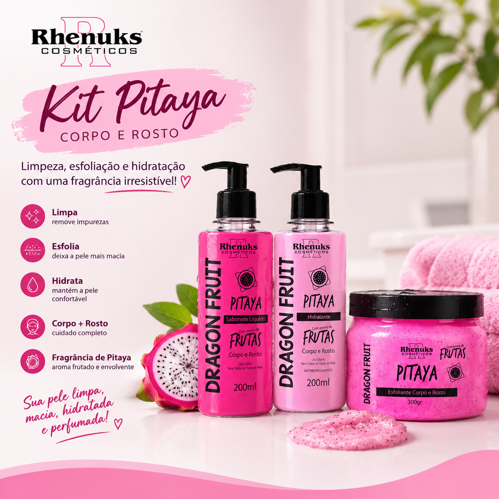 Kit Pitaya Corpo e Rosto